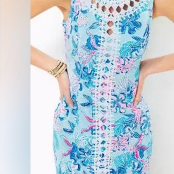 Lilly Pulitzer Dresses & Skirts - Lilly Pulitzer Blue and Pink Tropical Dress
